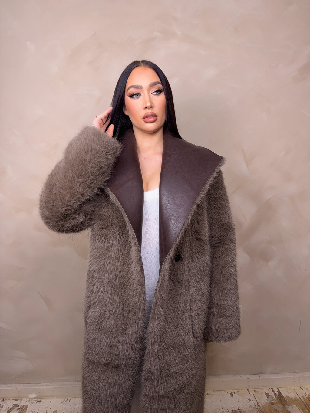 Kova Reversible Faux Fur Jacket